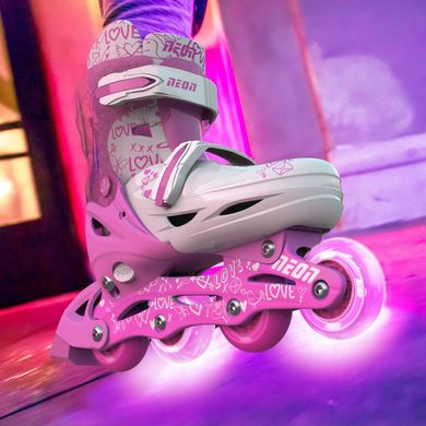 Роликові ковзани Neon Inline Skates рожевий розмір 30-33