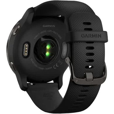 Смарт-часы Garmin Venu 2 Slate Stainless Steel Bezel with Black Case and Silicone Band (010-02430-11/01)