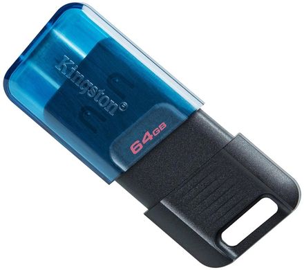 Флешка USB3.2 64GB Type-C Kingston DataTraveler 80 M Blue/Black (DT80M/64GB)