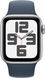 Apple Watch SE 2 GPS 40mm Silver Aluminum Case with Storm Blue Sport Band - S/M (MRE13)