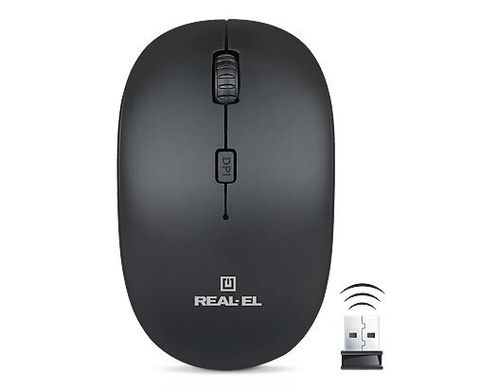 Миша REAL-EL RM-301 Black USB