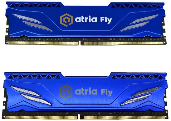 Оперативна пам'ять Atria 32 GB (2x16GB) DDR4 2666 MHz Fly Blue (UAT42666CL19BLK2/32)