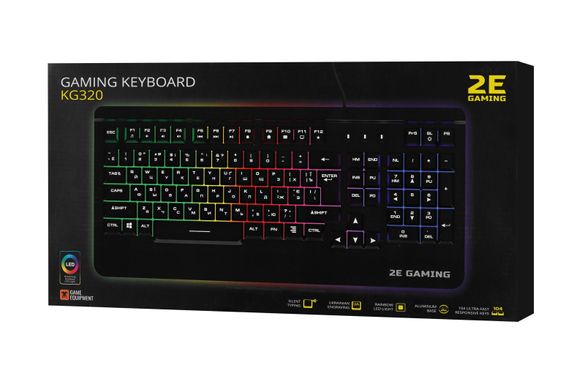Клавиатура 2E Gaming KG320 LED USB Black (2E-KG320UB)