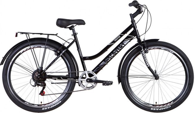 Велосипед 26" Discovery Prestige Woman 2021 (черно-белый с серым) (OPS-DIS-26-360)