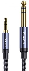 Аудиокабель Usams US-SJ539 3.5mm to 6.35mm Aluminum Alloy Audio Cable 1.2m Tarnish (SJ539YP01)