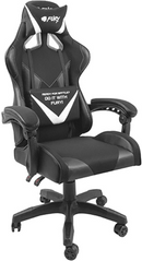 Комп'ютерне крісло для геймера Fury Gaming Chair Avenger L 60 мм Black-White (NFF-1711)