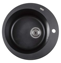 Кухонна мийка VentoLux FABIA Black Quartz D500x210 (2059765959403)