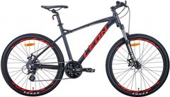 Велосипед 26" Leon HT-90 2021 (графітовий з червоним (м)) (OPS-LN-26-073)