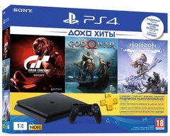 Ігрова консоль Sony PS4 1TB Slim (HZD+GOW+GTS+PSPlus 3М)
