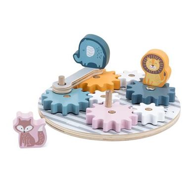 Деревянный игровой набор Viga Toys PolarB Шестерни со зверьками (44006)