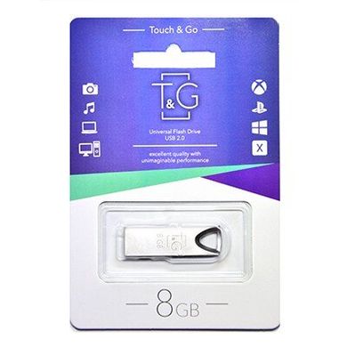 Флешка T&G USB 8GB 117 Metal Series Silver (TG117SL-8G)