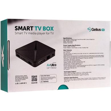 HD-медіаплеєр Gelius Pro Smart TV Box AirUltra 2/16 GP-TB002