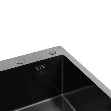 Кухонна мийка Kroner KRP Schwarze - 6350RHM PVD (3,0/1,0 мм)
