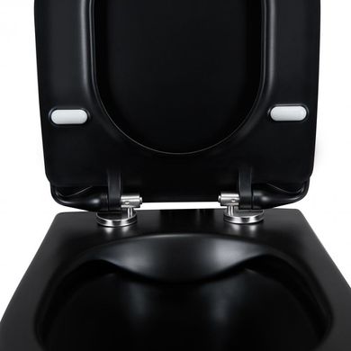Унітаз підвісний Qtap Scorpio безободковий з сидінням Slim Soft-close QT1433053ERMB
