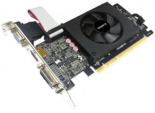 Відеокарта Gigabyte PCI-Ex GeForce GT 710 2048MB GDDR5 (64bit) (954/5010) (DVI, HDMI, VGA) (GV-N710D5-2GIL)