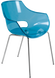 Крісло Papatya Opal прозоро-синє