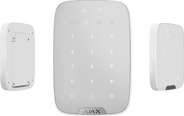 Бездротова сенсорна клавіатура Ajax KeyPad Plus White (000023070)