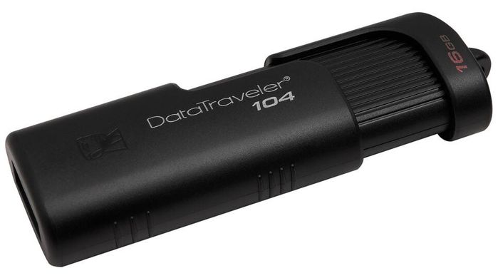 Флешка USB 16GB Kingston DataTraveler 104 Black (DT104/16GB)