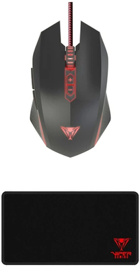 Миша Patriot Viper V530 Black (PV530OULK) USB + Ігрова поверхня Patriot Viper Gaming Large (PV150C2K)