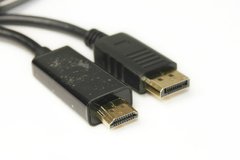 Видео кабель PowerPlant HDMI - DisplayPort, 1.8м, позолочені конектори, 1.4V