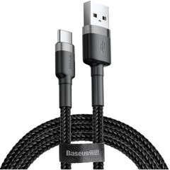 Кабель Baseus cafule Cable USB For Type-C 2A 3m Gray+Black (CATKLF-UG1)
