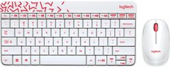 Комплект (клавіатура, мишка) безпровідний Logitech MK240 White USB (920-008212)