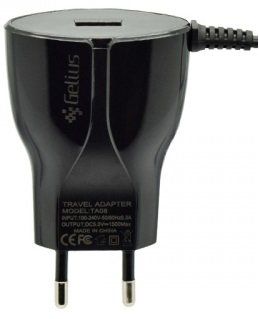 Мережевий зарядний пристрій Gelius Ultra Edition USB + Type-C 2A Black 1.2m