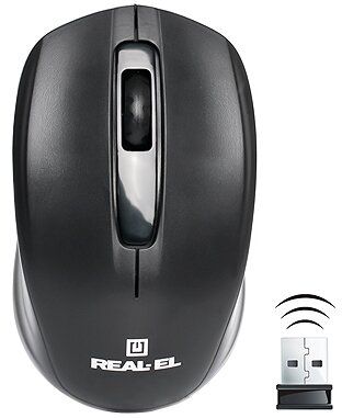 Мышь REAL-EL RM-304 Black (EL123200017)