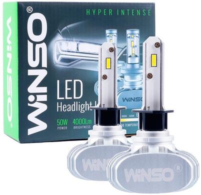 LED лампа Winso LED H1 12/24V 50W 6000K 4000Lm CSP Cree Chip 791100 (2 шт.)