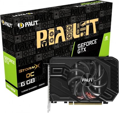 Відеокарта Palit PCI-Ex GeForce GTX 1660 Super StormX OC 6GB GDDR6 (192bit) (1530/14000) (1 x DVI, 1 x HDMI, 1 x DisplayPort) (NE6166SS18J9-161F)