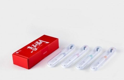 Набір зубних щіток Xiaomi Dr.BEI Bass Toothbrush 4+1 (4 щітки +1 футляр)