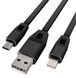 Кабель Drobak USB 2.0-micro USB/Lightning 1м 2А (DR-1622) Black (219093)