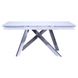 Розкладний стіл AMF Андалусія ET-1601 хром/скло білий (513638)