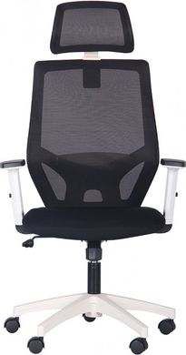 Офісне крісло для персоналу AMF Lead White HR сидіння Нест-01 чорна/спинка Сітка HY-100 чорна (297927)
