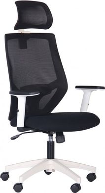 Офісне крісло для персоналу AMF Lead White HR сидіння Нест-01 чорна/спинка Сітка HY-100 чорна (297927)
