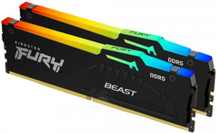 Оперативна пам'ять Kingston FURY DDR5-4800 16384MB PC5-38400 (Kit of 2x8192) Beast RGB Black (KF548C38BBAK2-16)