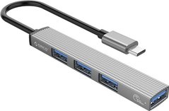 USB-хаб ORICO Type-C - USB3.0, 3xUSB2.0 (AH-13-GY-BP)