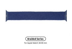 Ремінець ArmorStandart Braided Solo Loop для Apple Watch 38mm / 40mm Atlantic Blue Size 2 (120 mm) (ARM58066)