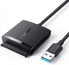 Перехідник UGREEN CM257 USB 3.0 Type-А --> SATA III (F), чорний