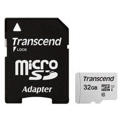 Карта пам'яті Transcend MicroSDHC 32GB UHS-I Class 10 Transcend 300S R95/W45MB/s + SD-adapter (TS32GUSD300S-A)