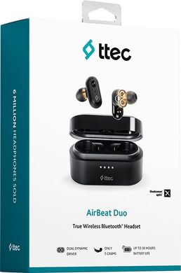 Наушники Ttec AirBeat Duo True Wireless Headsets Black (2KM127S)
