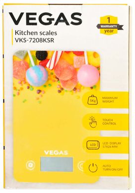 Весы кухонные Vegas VKS-7208KSR