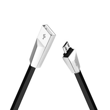 Кабель Hoco X4 Zinc Alloy microUSB Black