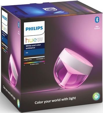 Настільна лампа Philips Hue Iris 2000K-6500 K Color Bluetooth White (929002376101)