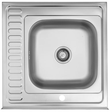 Кухонна мийка Kroner KRP Dekor - 6060L (0.6 мм)
