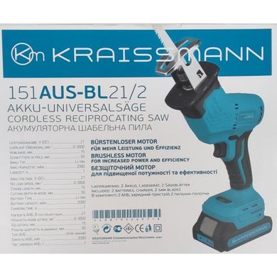 Акумуляторна шабельна міні-пила Kraissmann 151 AUS-BL 21/2