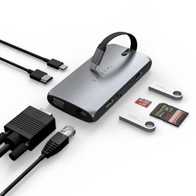 Переходник Satechi Aluminum USB-C On-the-Go Multiport Adapter Space Grey (ST-UCMBAM)
