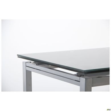Розкладний стіл AMF Мішель сірий/скло платина (521256)
