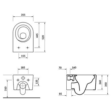 Унитаз подвесной Cersanit Inverto Stream On с сиденьем Slim Wrap (S701-432)