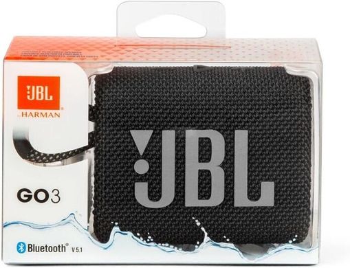 Портативна акустика JBL Go 3 Black (JBLGO3BLK)